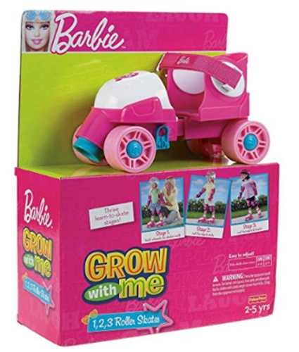 Patines Niña Barbie 4 Ruedas Fisher Price Ajustable Frenos