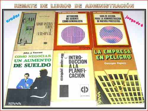 Remate De Libros De Administración (lote De 6 Unid.)