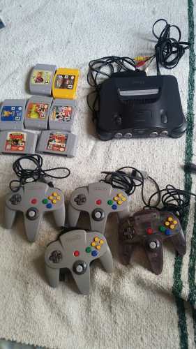 Consola Nintendo 64, 4 Controles Y 7 Juegos