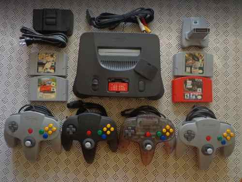 Nintendo 64 + 4 Controles + 4 Juegos