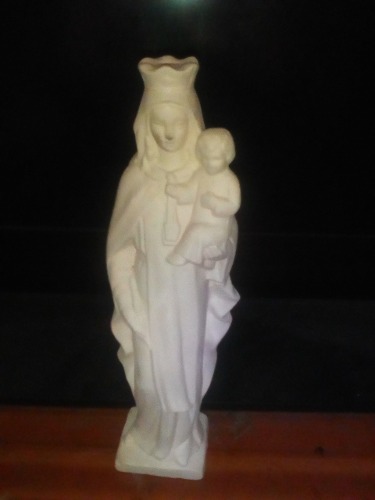 Virgen En Ceramica Bizcocho