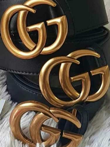 Gucci Belt Gg En Cuero Bellisima Oferta Única