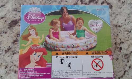 Piscina Inflable Princesas Disney Para Niñas, De Dos Aros