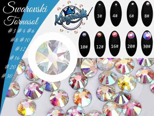 Paquete  Piedras Swarovski Tornasol #12 (3mm) Kingnails