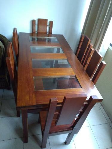 Juego De Comedor Usado De 6 Sillas En Madera