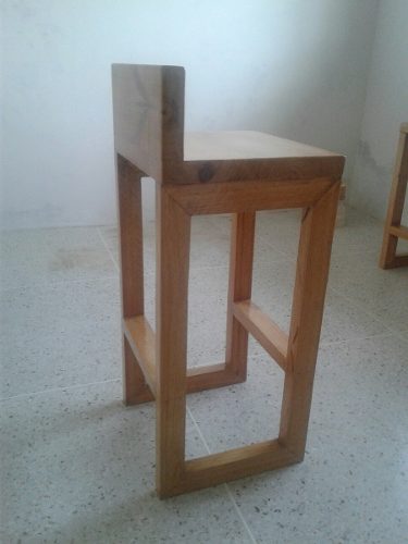 Silla De Barra Multifuncional De Madera