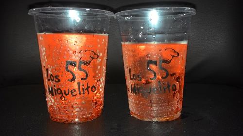 1/2 Docena De Vasos Desechables Personalizados A Un Color