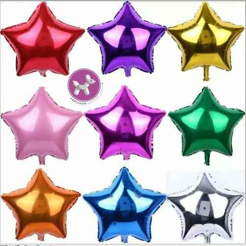 Globos Mini Corazon Estrella Metalizados (3unid) 5 Pulgadas