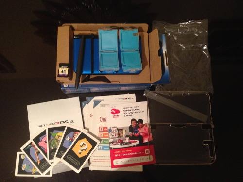 Nintendo 3ds Xl Azul Con 7 Juegos Originales