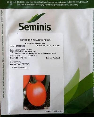 Semilla De Tomate Drd De 5 Mil Semillas