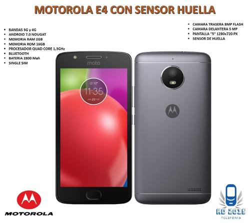 Telefono Celular Motorola E4 Liberados Sensor Huella Verizon