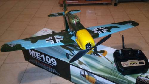 Avion Electrico Rc Aeromodelismo Me109 + Control Remoto