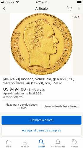 Moneda De Oro Venezolana