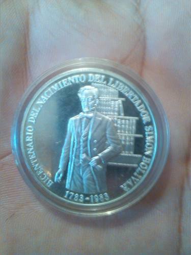 Moneda De Plata Bicentenario Del Libertador