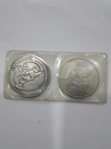 Monedas De  De 50 Y 25 Bolivares Tigre Y Cachicamo