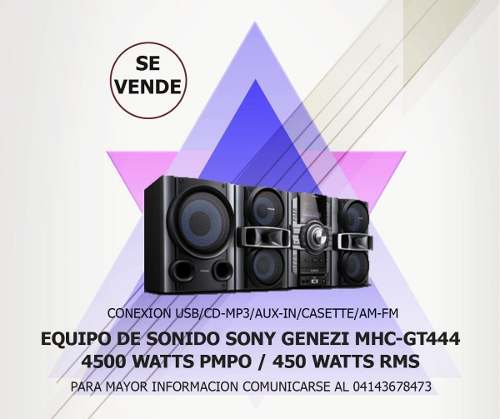 Equipo De Sonido  Watts Sony Genezi Mhc-gt444