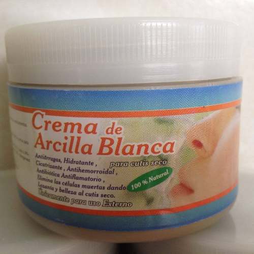 Mascarilla De Arcilla Blanca Y Roja En Crema