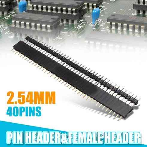 Conector 40pin 2,54mm Par:pin Header Macho Recto + Hembra
