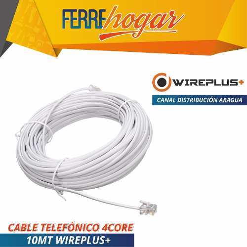 Cable Telefónico 4core 10mt Wireplus+