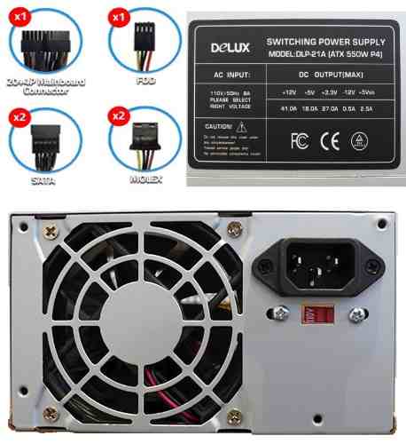 Fuente De Poder 550w Delux Inconet