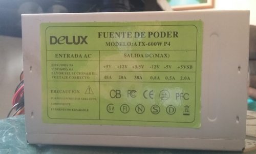 Fuente De Poder 600w Delux