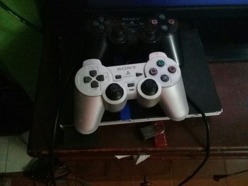 Playstation 2 Con 2 Controles,usb De 8gb