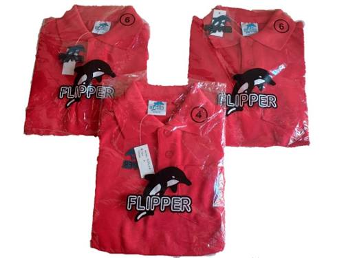 Chemises Escolares Flipper Rojas Para Preescolar Unisex