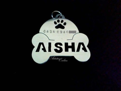 Placas Dijes Mascotas Perros Acero Artistas Online