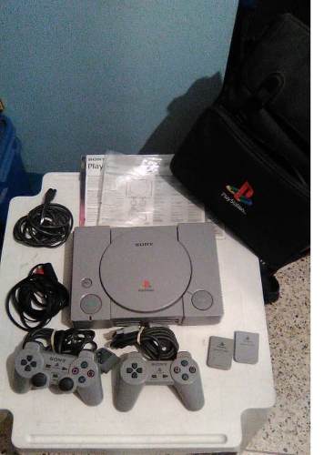 Playstation 1 One + Controles + Bolso + Juegos Originales