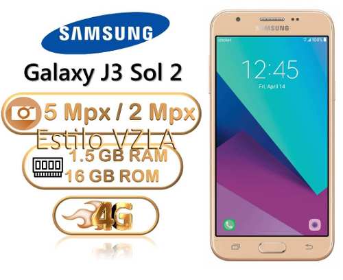 Samsung Galaxy J3 Sol Dorado Gold 16gb 4g Liberado Leer-110