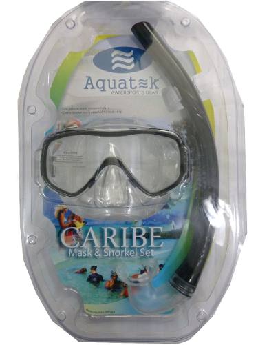 Set Careta Y Snorkel Aquatek De Silicon Caribe L30