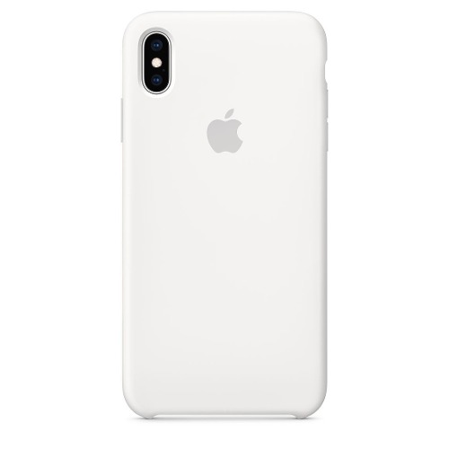 Forro Original Apple Silicon iPhone Xs Max Blanco