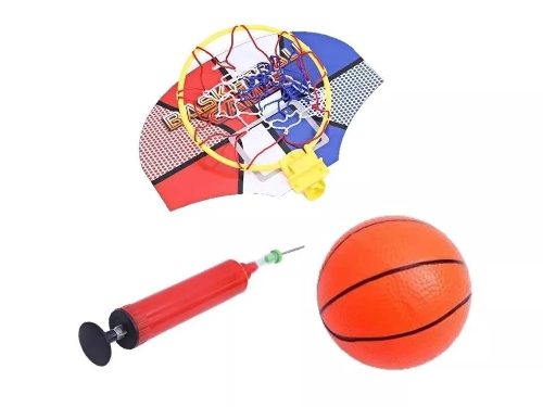 Juego De Basket Tablero Aro Pelota Malla/bomba Niños