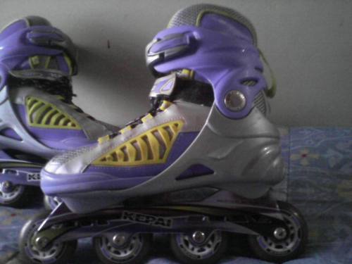 Patines De Linea Keppai Talla 36 A 41 Morado Y Gris