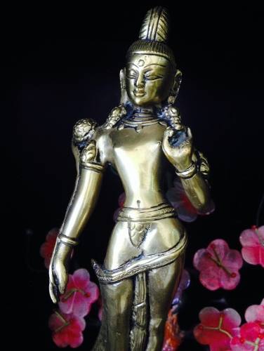 Escultura De Bronce Wan Yin Diosa China Kwan Yin