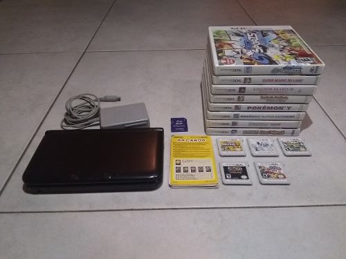 Nintendo 3ds Xl Negro Con 13 Juegos Originales