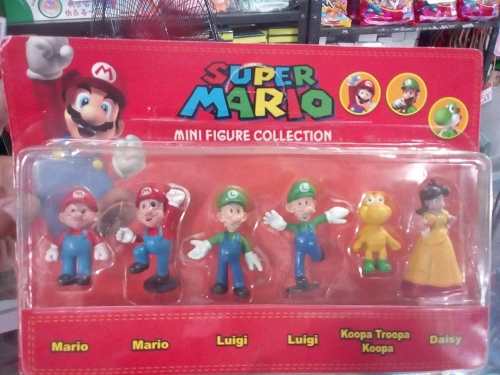 Set De 6 Juguetes Mario Bross Luigi Yoshi Pricensa Muñecos