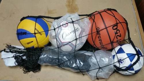 Kit Deportivo De Balones Con Malla Balonera
