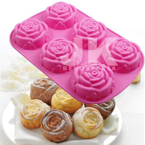Molde De Silicon De Rosas. Cupcakes Muffins Reposteria Jabon