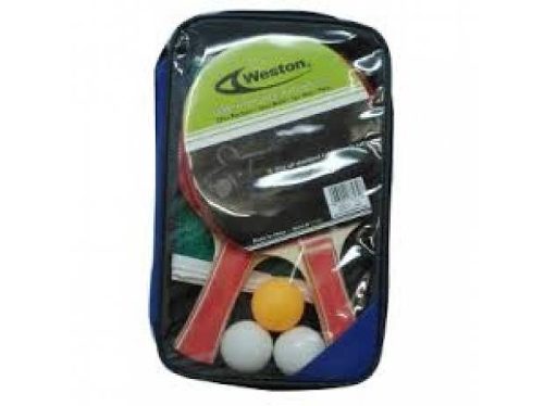 Set De Ping Pong Weston 2 Raq+3 Pel+malla+ Estuch L3o