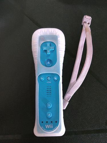 Control De Wii Nintendo Original Azul Con Forro Protector