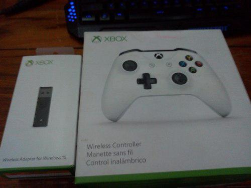 Control De Xbox One Blaco + Adaptador