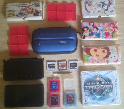 Nintendo 3ds + Juegos + R4 + Estuches + Sd + Accesorios