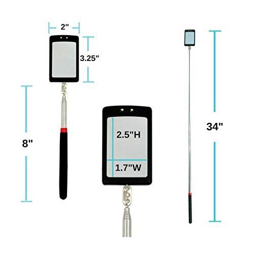 Para Casa Espejo Inspeccion Iluminado Hogar Flexible Amz