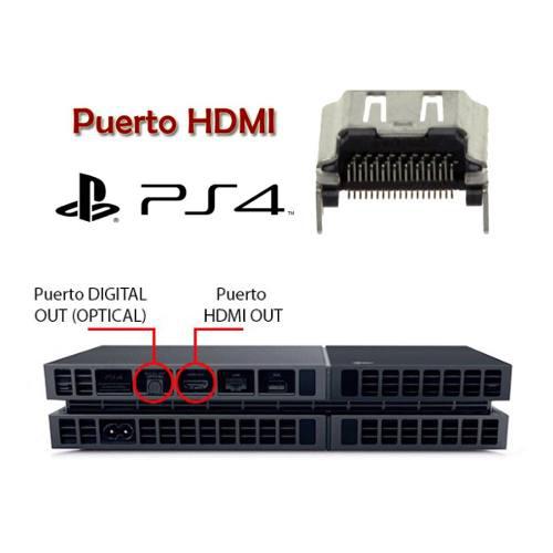 Puerto Hdmi De Ps4 Playstation 4 Original Luz Azul Blod