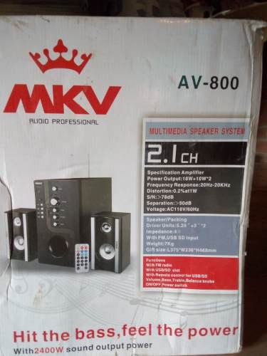 Sistema De Audio Profesional 2.1 Mkv Nuevo