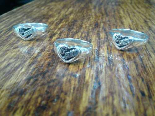 Anillos De 6to. Grado En Plata Ley 950 Garantizada