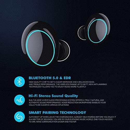 Audio Video Auricular Inalambrico Bluetooth 5.0 Edr Amz