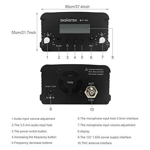 Audio Video Signstek 7w 7c Transmisor Fm Mini Estacion Amz