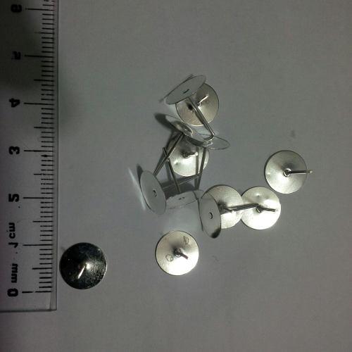 Bases De Zarcillos Plateadas 10mm Precio 24unid.